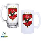 Ghostbastır Design Al Ahly F.c. Kulplu Bira Bardağı Buzlu Veya Şeffaf Seçenekli 0259 - 500 ml