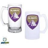Ghostbastır Design Al Ain F.c. Kulplu Bira Bardağı Buzlu Veya Şeffaf Seçenekli 0260 - 1 Adet - 500 ml