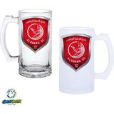 Ghostbastır Design Al Duhail F.c. Kulplu Bira Bardağı Buzlu Veya Şeffaf Seçenekli 0261 - 1 Adet - 500 ml