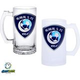 Ghostbastır Design Al Hilal F.c. Kulplu Bira Bardağı Buzlu Veya Şeffaf Seçenekli 0263 - 1 Adet - 500 ml