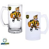 Ghostbastır Design Al Ittıhad F.c. Kulplu Bira Bardağı Buzlu Veya Şeffaf Seçenekli 0264 - 1 Adet - 500 ml