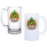 Ghostbastır Design Alanyaspor Kulplu Bira Bardağı Buzlu Veya Şeffaf Seçenekli 003 - 500 ml