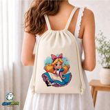 Ghostbastır Design Alice Büzgülü Keten Çanta C012 - Bej