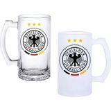Ghostbastır Design Almanya Milli Takımı Kulplu Bira Bardağı Buzlu Veya Şeffaf Seçenekli 007 - 500 ml