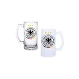 Ghostbastır Design Almanya Milli Takımı Kulplu Bira Bardağı Buzlu Veya Şeffaf Seçenekli 007