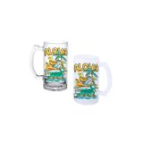 Ghostbastır Design Aloha Kulplu Bira Bardağı Buzlu Veya Şeffaf Seçenekli 008