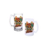 Ghostbastır Design Aloha Kulplu Bira Bardağı Buzlu Veya Şeffaf Seçenekli 009