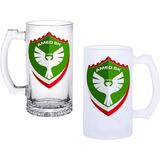 Ghostbastır Design Amedspor Kulplu Bira Bardağı Buzlu Veya Şeffaf Seçenekli 011 - 1 Adet - 500 ml