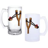 Ghostbastır Design Angry Birds Kulplu Bira Bardağı Buzlu Veya Şeffaf Seçenekli 013 - 500 ml
