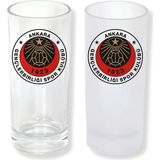 Ghostbastır Design Ankara Gençlerbirliği Spor Buzlu / Buzsuz Seçenekli Rakı Bardağı – 1 Adet Şık Sunum Bardağı 010 - Şeffaf - 200 ml