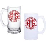 Ghostbastır Design Antalyaspor Kulplu Bira Bardağı Buzlu Veya Şeffaf Seçenekli 014 - 1 Adet - 500 ml