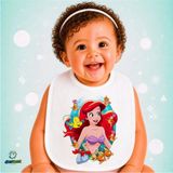 Ghostbastır Design Ariel Keten Bebek Mama Önlüğü – Yumuşak, Emici, Yıkanabilir, Özel Tasarım P004 - Çok Renkli - 0+ Ay