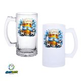 Ghostbastır Design Arjantin Kulplu Bira Bardağı Buzlu veya Şeffaf Seçenekli 0268 GHSTBSTRBR0268