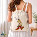 Ghostbastır Design Asterix Büzgülü Keten Çanta C020 - Bej
