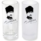 Ghostbastır Design Atatürk Buzlu / Buzsuz Seçenekli Rakı Bardağı – 1 Adet Şık Sunum Bardağı 068 - 200 ml