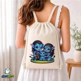 Ghostbastır Design Avatar Büzgülü Keten Çanta C021 - Bej