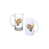 Ghostbastır Design Avatar Kulplu Bira Bardağı Buzlu Veya Şeffaf Seçenekli 018