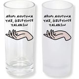 Ghostbastır Design Avucunu Yala Buzlu / Buzsuz Seçenekli Rakı Bardağı – 1 Adet Şık Sunum Bardağı 066 - Şeffaf - 200 ml