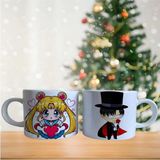 Ghostbastır Design Ay Savaşçısı Kahve Fincan Takımı 005 - Beyaz- Renkli - 185 ml