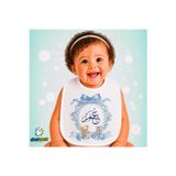 Ghostbastır Design Ayıcıklı Keten Bebek Mama Önlüğü – Yumuşak, Emici, Yıkanabilir, Özel Tasarım P006