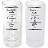 Ghostbastır Design Ayrılık Sözlü Buzlu / Buzsuz Seçenekli Rakı Bardağı – 1 Adet Şık Sunum Bardağı 063 - 200 ml