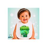 Ghostbastır Design Balbasaur Keten Bebek Mama Önlüğü – Yumuşak, Emici, Yıkanabilir, Özel Tasarım P007