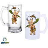Ghostbastır Design Bambam Kulplu Bira Bardağı Buzlu Veya Şeffaf Seçenekli 0273 - 500 ml