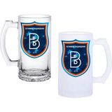 Ghostbastır Design Başakşehirspor Kulplu Bira Bardağı Buzlu Veya Şeffaf Seçenekli 023 - 500 ml