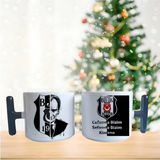 Ghostbastır Design Beşiktaş Atatürk Kupa Bardak | Tek Adet 0250 - Renkli - 250 ml