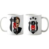 Ghostbastır Design Beşiktaş Atatürk Kupa Bardak | Tek Adet K069 - 1 Adet - 330 ml