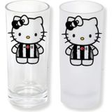 Ghostbastır Design Beşiktaş Hello Kitty Buzlu / Buzsuz Seçenekli Rakı Bardağı – 1 Adet Şık Sunum Bardağı 047 - Şeffaf - 200 ml