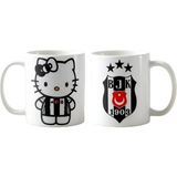 Ghostbastır Design Beşiktaş Hello Kitty Kupa Bardak | Tek Adet K070 - 1 Adet - 330 ml