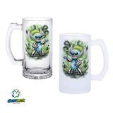 Ghostbastır Design BettleJuice Kulplu Bira Bardağı Buzlu veya Şeffaf Seçenekli 0275
