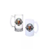 Ghostbastır Design Bira Destinasyonu Kulplu Bira Bardağı Buzlu Veya Şeffaf Seçenekli 026