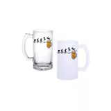 Ghostbastır Design Bira Günleri Kulplu Bira Bardağı Buzlu Veya Şeffaf Seçenekli 027