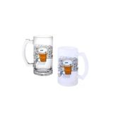 Ghostbastır Design Bira Havuzu Kulplu Bira Bardağı Buzlu Veya Şeffaf Seçenekli 031