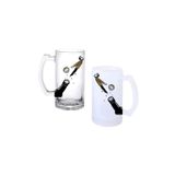 Ghostbastır Design Bira Kapağı Kulplu Bira Bardağı Buzlu Veya Şeffaf Seçenekli 035