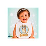 Ghostbastır Design Bluey Keten Bebek Mama Önlüğü – Yumuşak, Emici, Yıkanabilir, Özel Tasarım P016