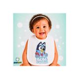 Ghostbastır Design Bluey Keten Bebek Mama Önlüğü – Yumuşak, Emici, Yıkanabilir, Özel Tasarım P025
