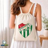 Ghostbastır Design Bursaspor Büzgülü Keten Çanta C054 - Bej