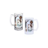 Ghostbastır Design Camdaki Kedi Kulplu Bira Bardağı Buzlu Veya Şeffaf Seçenekli 047