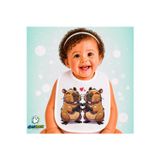 Ghostbastır Design Capybara Keten Bebek Mama Önlüğü – Yumuşak, Emici, Yıkanabilir, Özel Tasarım P032