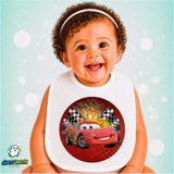Ghostbastır Design Cars Mcqueen Keten Bebek Mama Önlüğü – Yumuşak, Emici, Yıkanabilir, Özel Tasarım P037 - Çok Renkli - 0+ Ay