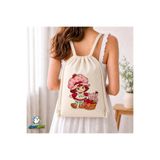 Ghostbastır Design Çilek Kız Büzgülü Keten Çanta C068 GHSTBSTRCNT068