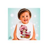 Ghostbastır Design Çilek Kız Keten Bebek Mama Önlüğü – Yumuşak, Emici, Yıkanabilir, Özel Tasarım P040