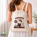 Ghostbastır Design Çorumspor Hello Kitty Büzgülü Keten Çanta C070 - Bej