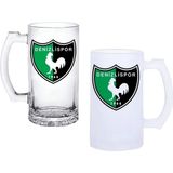 Ghostbastır Design Denizlispor Kulplu Bira Bardağı Buzlu Veya Şeffaf Seçenekli 052 - 500 ml