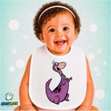 Ghostbastır Design Dino Keten Bebek Mama Önlüğü – Yumuşak, Emici, Yıkanabilir, Özel Tasarım P045 - Çok Renkli - 0+ Ay