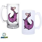Ghostbastır Design Dino Kulplu Bira Bardağı Buzlu Veya Şeffaf Seçenekli 0286 - 500 ml