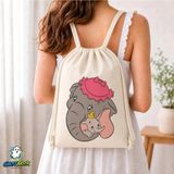 Ghostbastır Design Dumbo Büzgülü Keten Çanta C082 - Bej